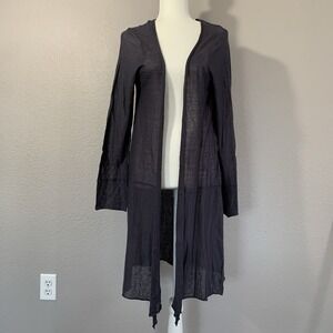 Passports Women's Gray‎ Open Front Duster Cardigan Lightweight Size Large 12/14